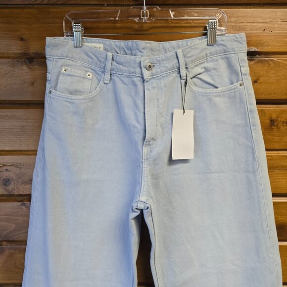 Zara Wide Leg Baggy Y2K 90s Style Light Wash Jeans Size 8 - Picture 3 of 8